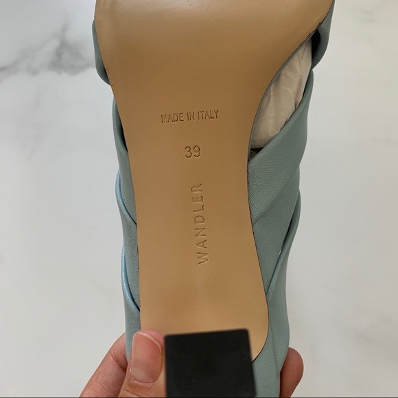 New Wandler Louie woven Italian leather mules in Sky blue EU 39 - Picture 5 of 9